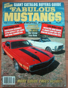 FABULOUS MUSTANGS 1987 MAY - CYCLONE, TOPAZ S/G, XR7